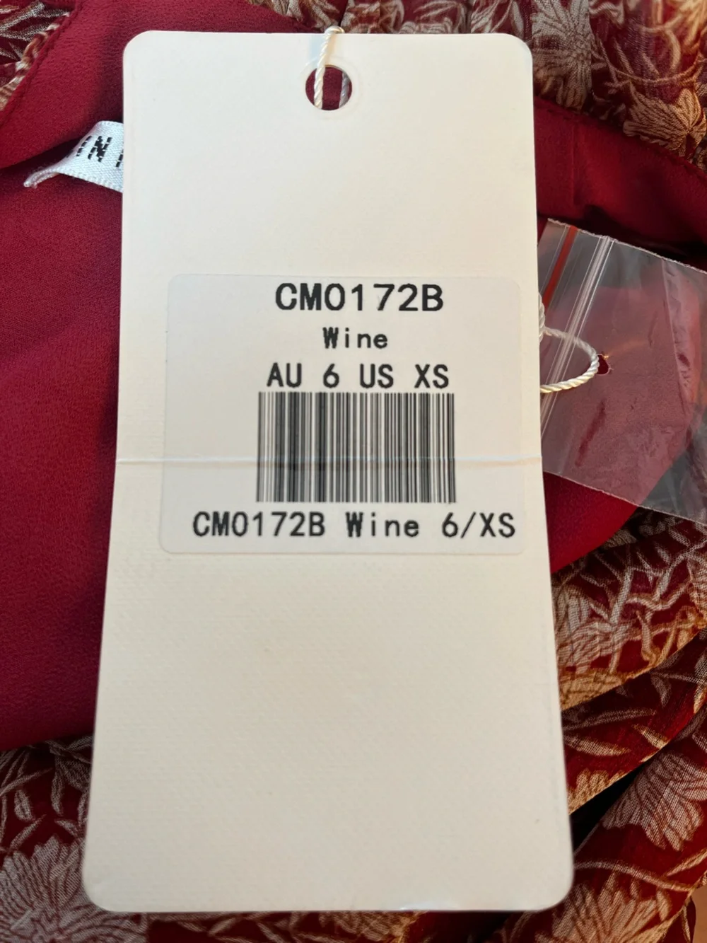 NWT Saints and Secrets Floral Boho Prairie Long Sleeve Midi Dress in Wine XS